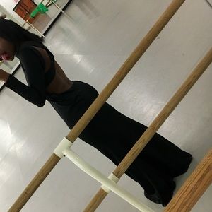 Open Back Black Dress